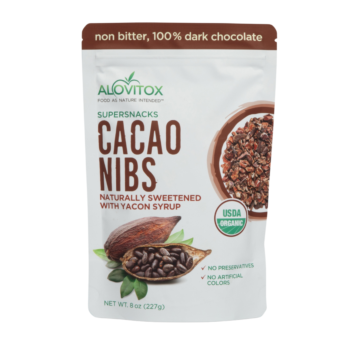 Cacao Nibs Sweetened with Yacon Syrup